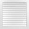 Ekena Millwork Vertical Surface Mount PVC Gable Vent: Non-Functional, w/3-1/2"W x 1"H, Standard Frame, 40"W x 40"H GVPVE40X4001SN - alternate 1